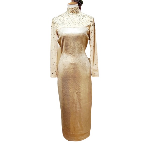 Vintage ST. JOHN- midi Metallic Dress!! - Picture 12 of 12